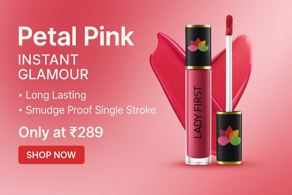 Petal Pink Instant Glamour Long Lasting Smudge Proof Single Stroke